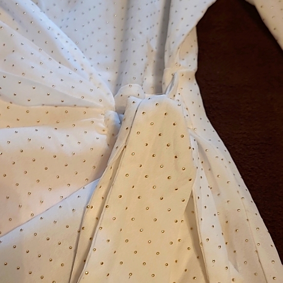 New York & Company dressy white blouse S - Picture 7 of 8